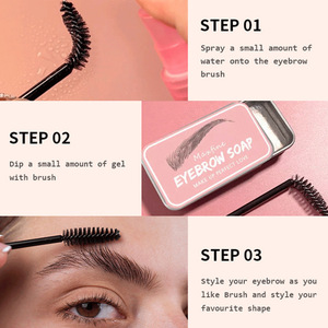 Cire à sourcils longue tenue, waterproof et anti-bavures, marque privée, logo personnalisé, savon à sourcils naturel, marque privée, sans cruauté animale - Product Image 2
