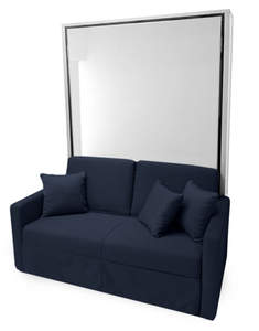 سرير جداري مخفي قابل للطي باكستان دوار للبيع بالجملة سرير جداري بإضاءة إلكترونية أوتوماتيكية مع أريكة وخزانة - Product Image 3