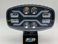 Feux de travail LED Combo Beam 4x4 9 pouces, projecteur automobile étanche en aluminium 12V, lampe de camion tout-terrain, 6500K blanc ambre, lampe de position LED