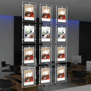 Enseigne LED pour <span class=keywords><strong>agence</strong></span> immobilière, bordure noire ou argentée, affichage <span class=keywords><strong>publicitaire</strong></span>, A4 A3 - Product Image 3