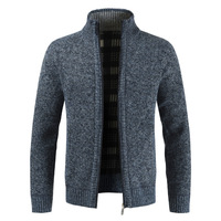 Übergroßer Vintage Herren Mode Strickpullover Cardigan mit Reißverschluss Knitterfrei Spandex/Polyester Langarm Winter Schnelle Lieferung