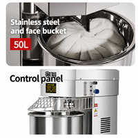 Mixer Spiral Listrik Komersial Baru Kapasitas 5-20kg 3000W Kecepatan Dapat Diatur untuk Peralatan Pembuat Pizza Roti Bakery