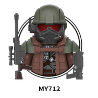 NCR Ranger Armure de combat Armure noire Casque de ranger MINI Guerres militaires Blocs de construction Briques Garçons Enfants Filles Jouets douaniers