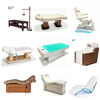 Lit de massage électrique de luxe de style indien avec matelas souple, lit de beauté pour soins du visage, lit d'extension de cils, 4 moteurs pour salon de beauté