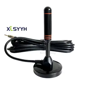 Lantern head plug long range auto radio antenna VHF/UHF Car FM Antenna with 62mm magnetic base