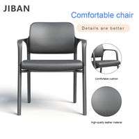 Chaise de bureau ergonomique confortable avec accoudoirs et structure métallique au design moderne pour salles de formation/conférence