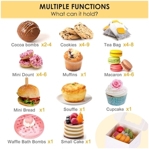 Boîtes à biscuits blanches avec fenêtre 4x4x2.5 pouces Boîtes de boulangerie avec autocollants pour biscuits Friandises Desserts Fraises enrobées de <span class=keywords><strong>chocolat</strong></span> - Product Image 6