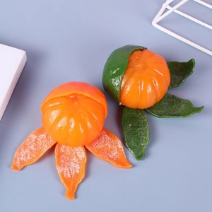 7cm Orange Segments TPR <b>Squishy</b> Toy Realistic Fruit <b>Food</b> Squeeze Toy Stress Relief Fidget Toy Gift Fun Play for Kids Adults - Product Image 4