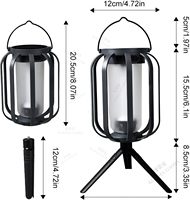 Lanterne LED NC613, rechargeable à l'énergie solaire, étanche, décoration extérieure