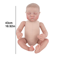 Mode 17 Zoll lebensechte Wiedergeborene Puppen Baby realistische Silikonpuppe