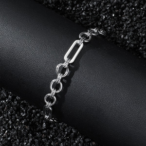 2026 New Hot Selling Popular Design Geometric Chain <b>Bracelet</b> Hiphop Stainless Steel Men's <b>Bracelets</b> Fashion Jewelry Wholesale - Product Image 2