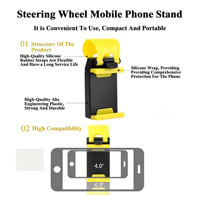 Support de téléphone pour volant de voiture en silicone antichoc personnalisé, support universel pour volant de voiture pour la navigation GPS