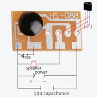 Taidacent DIY-Kit HS088 PX088A HS-088 Dingdong Tonmodul für Türklingel Musik Sprachmodul Spielzeug Bewegungsmodul IC-Chip