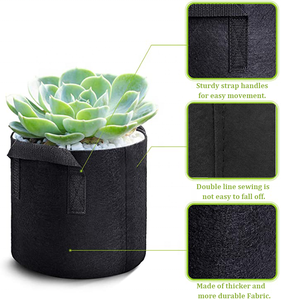<strong>Biodegradable</strong> and Reusable 10 Gallon Potato <strong>Pots</strong> and 200 Gallon Grow Bags Non-Woven Fabric <strong>Plant</strong> Fiber for Garden Use - Product Image 5