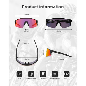 Gafas de Sol Polarizadas para Ciclismo <span class=keywords><strong>KAPVOE</strong></span> TR90 con 4 Lentes, Ligeras y Resistentes al Agua para Hombres y Mujeres, para Ciclismo de Montaña - Product Image 3