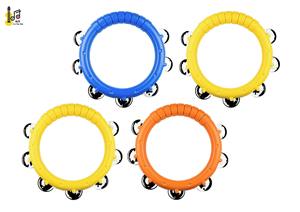 Juguete educativo Música Pandereta Percusión de mano <span class=keywords><strong>Instrumento</strong></span> musical Tamborin de mano Metal Jingles Regalo para niños y adultos Precio - Product Image 6