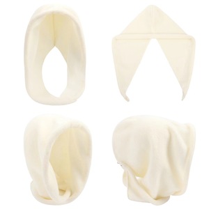 Haute qualité couleur unie filles cachemire écharpe chapeau hiver bonnet chapeau avec écharpe pour femmes tricoté <span class=keywords><strong>laine</strong></span> chapeaux Turban tête Wrap - Product Image 6