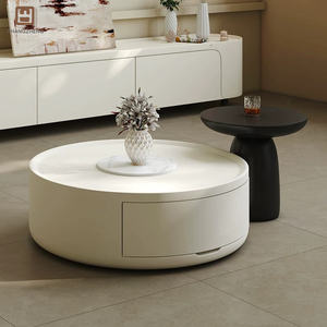 Moderno minimalista bianco rettangolare <span class=keywords><strong>TV</strong></span> Cabinet, accompagnato da arte astratta pezzo - Product Image 2