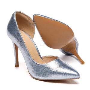 Zapatos de Baile de Jazz/Salsa LUOQIAO para Mujer, con Parte Superior Brillante Azul, <span class=keywords><strong>Tacón</strong></span> Alto de 11 cm, Punta Puntiaguda, Suela de Cuero Genuino - Product Image 5