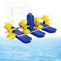 Mashow Nouveau Aérateur Économiseur d'Eau avec Moteur à Engrenages et 6 Hélices pour Étang, Élevage de Crevettes, Aquaculture, 1 Vitesse