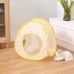 Tente pliable pour animaux de compagnie à 3 trous, tunnel sûr et solide pour chats, pliable, facile à transporter, <span class=keywords><strong>maison</strong></span> pour chats d'intérieur, chatons en train de jouer - Product Image 2
