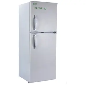 customization 200L CFC free high reliability 2doors solar fridge refrigerators home appliance top freezer 12v 24V solar fridge
