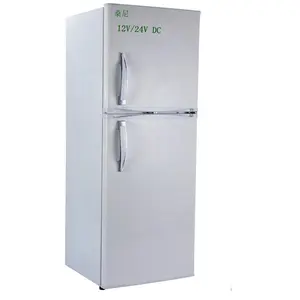 Kustomisasi 200L CFC Kulkas Surya 2 Pintu 2 Pintu Kulkas Kulkas Alat Rumah Top Freezer 12V 24V Kulkas Surya