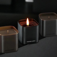Maßgefertigtes 3er-Pack Luxus Private Label Natürliche Sojawachs Glas-Duftkerzen Geschenkset Wohndekor Souvenirs Geschenk Aromatische Kerzen