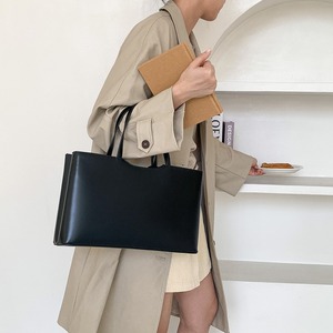 Sac fourre-tout pour femme de style simple pour employés de bureau coréens, couleur unie, hiver, haut de gamme, adapté au quotidien, polyester - Product Image 2