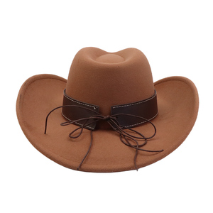 Venta al por mayor de fieltro Hombres Western Bandas Unisex Texas Bulk Ranger <span class=keywords><strong>Comprar</strong></span> al por mayor Hebilla de cinturón Vaquero Fedora Sombreros - Product Image 5