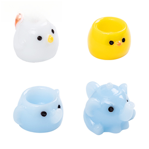 ชุดน้ำชาตุ๊กตาสัตว์น่ารักสไตล์การ์ตูน Weij, ของตกแต่ง DIY, ของประดับเรซิ่นขนาดเล็กสำหรับจัดสวนขนาดจิ๋ว - Product Image 5