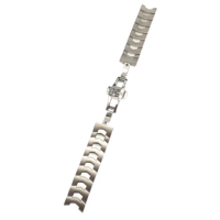 Bracelet de montre en acier inoxydable 316L massif brossé et poli de haute qualité, avec maillons incurvés, pour homme, montre-bracelet de luxe