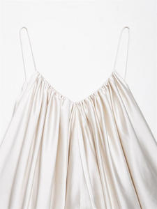 Top de Verano para Mujer, Color Sólido, Plisado, a la Moda - Product Image 4