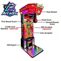 Machine de boxe commerciale à monnayeur pour parc d'attractions et centre de divertissement familial, testeur de force de frappe