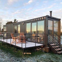 Maison Modulaire Conteneurisée de 40 Pieds avec Chambre, Bâtiment de Bureau Préfabriqué en Panneaux Sandwich Étanche, Design Moderne