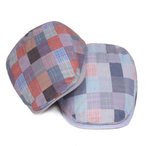 Béret à carreaux pour femme casquette vichy printemps/été chapeau de quartier hommes Preppy - Product Image 1