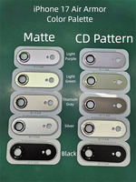 Protecteur d'objectif de caméra en métal à motif CD pour iPhone 17 air 16 15 14 13 12 11 Pro Max HD en verre trempé transparent