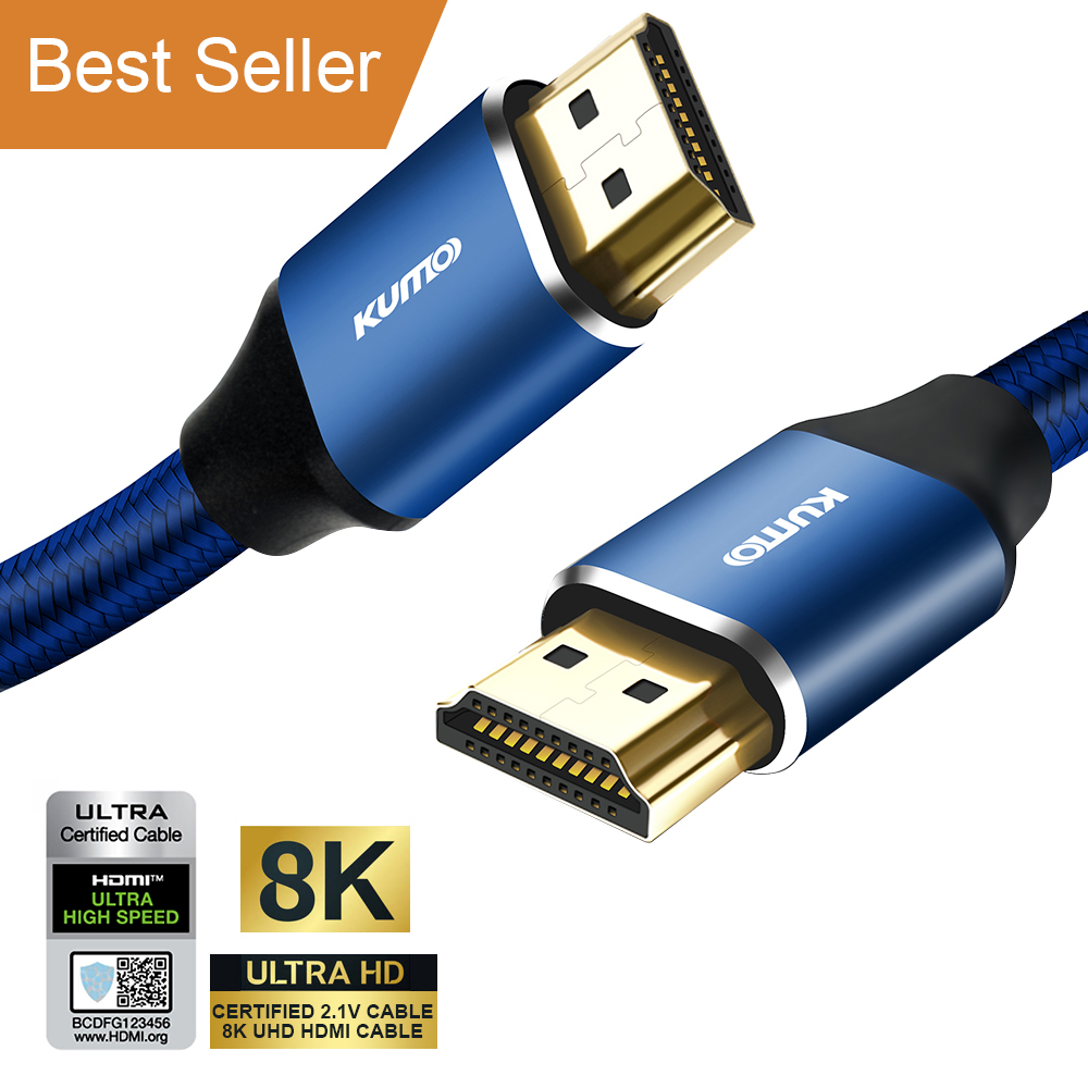 Sertifikalı son hdmi sürümü yüksek hızlı 48Gbps desteği dinamik HDR TDR testi 8K 60Hz 4K 120hz çözünürlük HDMI kablosu