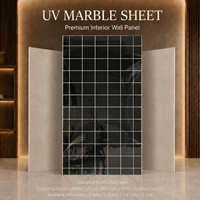 Panneau mural en PVC brillant noir MORLENX, résistant à l'eau, facile à nettoyer, pour cuisine, salle de bain, intérieurs commerciaux