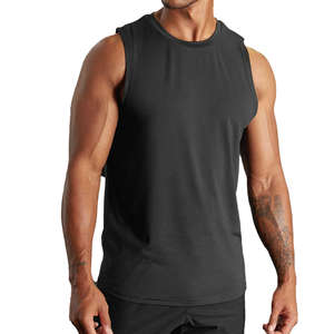 Débardeurs de sport personnalisés pour hommes en polyester et élasthanne, dos nageur, effet seconde peau, pour l'entraînement et le fitness, vêtements de sport - Product Image 6