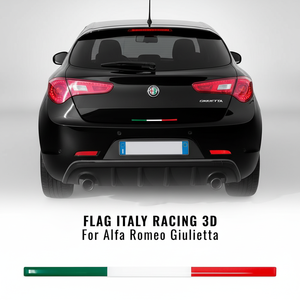 Striscia adesiva tricolore italiana 3D Design per Alfa Giulietta posteriore strumento di tornitura di alta qualità - Product Image 1