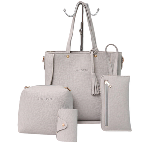 Superventas Trend Lychee Cross Messenger Mother Bag 4 piezas Set Bolsos para mujer Bolso de moda Single Square Nylon al por mayor - Product Image 3