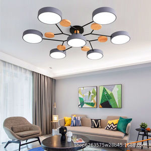 Nordic Style Living Room Lamp Household Macaron Hall <b>Ceiling</b> Lamp Modern Minimalist Creative Bedroom <b>Light</b> Log Restaurant Lamps - Product Image 3