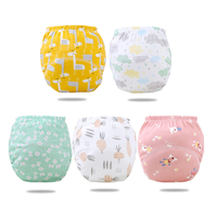 Couches lavables jetables pour bébés, 3 tailles, en coton, ajustables, lavables et réutilisables, pour bébés, filles et garçons