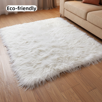 Échantillon de tapis en laine de mouton écologique à poils longs et couleur unie, vente en gros directe usine