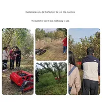 Tondeuse à gazon télécommandée MDE haute productivité, type chenillé, pour désherbage, réaménagement de vergers et broyage d'herbe agricole Longjie