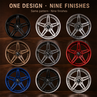 Jantes forgées en bronze 5-Split-Y 3 pièces 20x10 5x112 ET30 6061 T6 personnalisées à déport profond pour Maserati