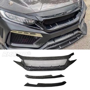 Grilles de pare-chocs de course en fibre de carbone véritable, bandes décoratives, grille de pare-chocs avant extérieure pour Honda Civic 10ème génération N1 Sport Body Kit - Product Image 3