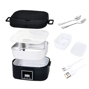 Boîte à lunch <span class=keywords><strong>chauffante</strong></span> sans fil, boîtes à lunch électriques auto-chauffantes pour hommes et femmes avec batterie et chauffe-aliments de 1,50 L - Product Image 4