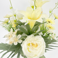 Arrangement de bouquet de fleurs de roses artificielles faites à la main pour la fête des mères décorations de la Saint-Valentin funérailles de Pâques fabriquées à la main pour